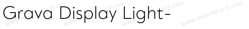 Grava Display Light字体转换